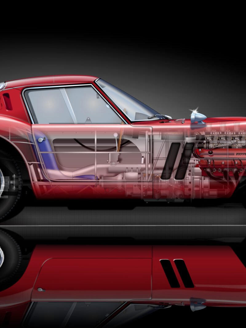 Red—Ferrari 250 GTO—Art House Collective